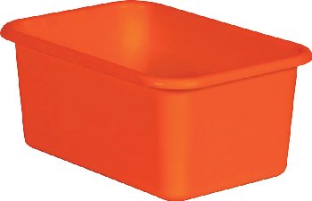 Small Plastic Storage Bins - Orange