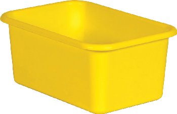 Small Plastic Storage Bins - Yellow