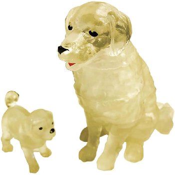 3D Crystal Puzzle - Dog & Puppy
