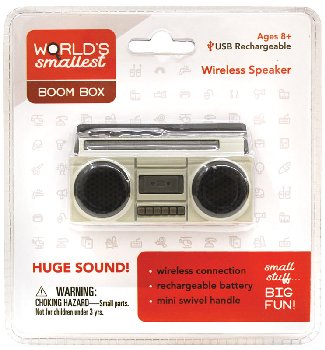 World's Smallest Boom Box - USB Rechargeable