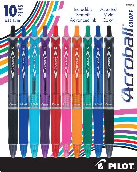 Acroball Colors Medium Point Pen Assorted (10 pack)