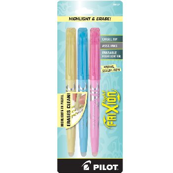 Frixion Light Pastel Highlighters (assorted colors) 3 pack