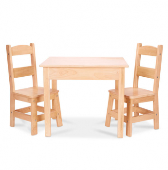 Wooden Table & Chairs Set Natural