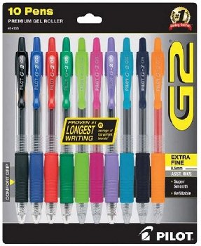 G2 Prem Gel Roller Extra Fine Point Pen (assorted colors) 10 pack
