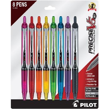 Precise V5 Extra Fine Point Retractable Pen - Assorted Colors (8 pack)