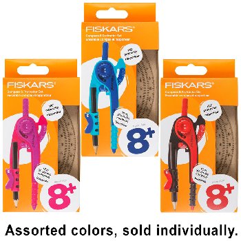 Compass and Protractor Set, Assorted Colors