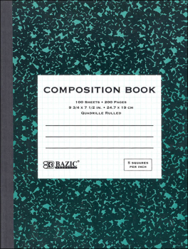 Composition Book Quad-Ruled 5/1" Marble cover