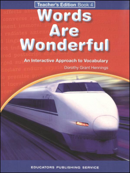 Words Are Wonderful Teacher's Edition Book 4