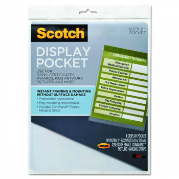 Scotch Display Pocket (Clear 9" x 12")
