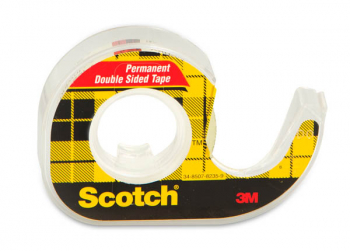 Scotch Double Sided Tape in Dispenser, .5" x 250"