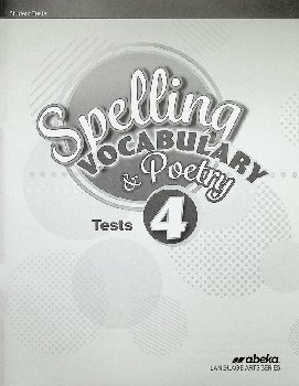 Spelling, Vocabulary and Poetry 4 Test Book - Revised (Bound)