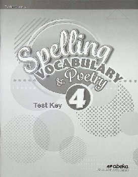Spelling, Vocabulary, and Poetry 4 Test Key - Revised