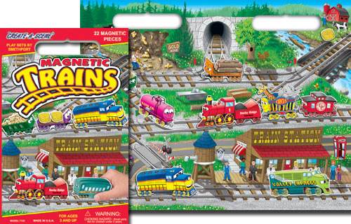 Trains Magnetic Playset
