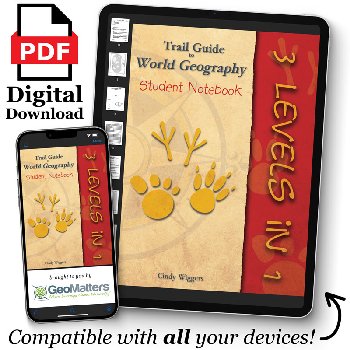 Trail Guide to World Geography: Student Notebook All Levels - Digital Download