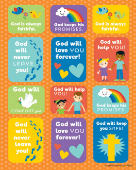 God's Promises Shape Stickers (72 stickers) | Carson-Dellosa ...