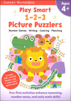 Play Smart 1-2-3 Picture Puzzlers 4+ Workbook