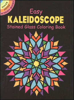 Easy Kaleidoscope Little Stained Glass Coloring Book