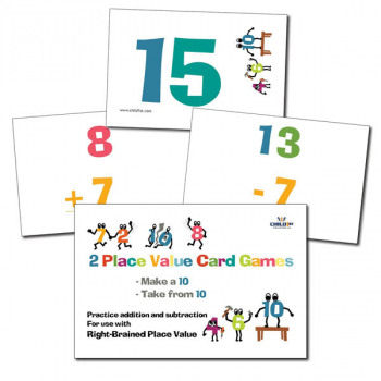 Right-Brained Place Value Adding & Subtracting 10s Cards