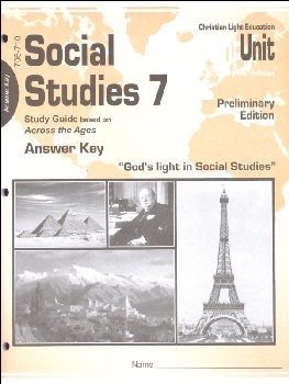 Social Studies 706-710 LightUnit Answer Key Sunrise Preliminary Edition