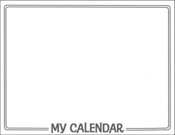 Make Your Own Calendar Book (11" x 8 1/2")