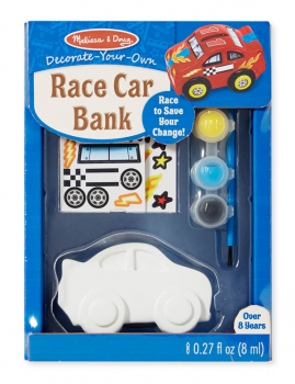 Decorate-Your-Own Race Car Bank