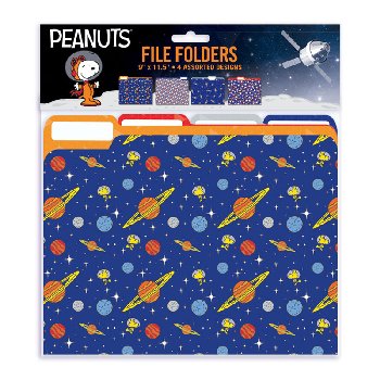 Peanuts NASA File Folders (4 assorted designs)