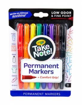 Crayola Take Note! Permanent Markers (8 count)