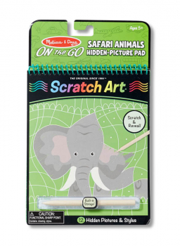 Scratch Art Safari Animals Hidden-Picture Pad (On the Go)