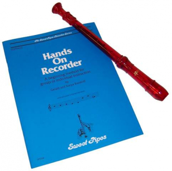 Hands On Recorder Book with Red Canto Recorder