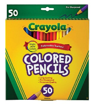 Crayola Colored Pencils Long 50 Count