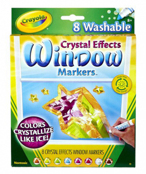 Crayola Crystal Effects Window Markers 8 Cnt