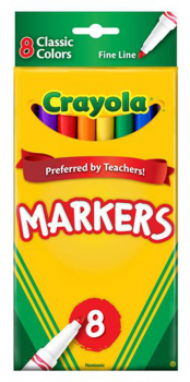 Crayola Fine Line Markers Classic 8 Count