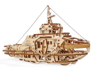 Ugears 3D Wooden Mechanical Model Tugboat