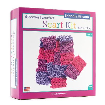 Discover Crochet: Scarf Kit - Berry