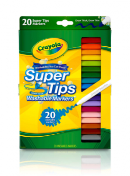 Crayola Super Tips Washable Fine Line Markers  20 Count