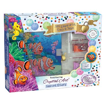 Crystal Art Diary Kit - Fishy Greeting