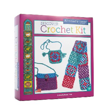 Discover Crochet Kit: Pink, Magenta, Azure, Emerald