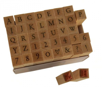Printer's Type Uppercase Alphabet Stamp Set