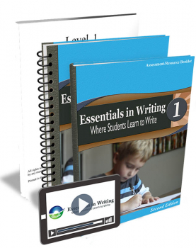 Essentials in Writing Level 1 Bundle with Assessment (Online Video Subscription, Textbook, Teacher Handbook and Assessme
