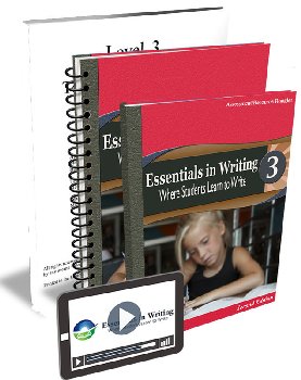 Essentials in Writing Level 3 Bundle with Assessment (Online Video Subscription, Textbook, Teacher Handbook and Assessme