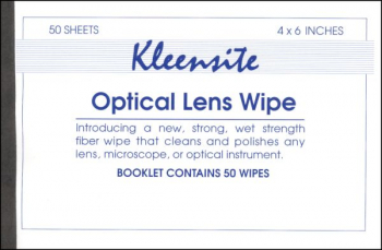 Lens Wipes - 4" X 6" Booklet of 50 Quantity