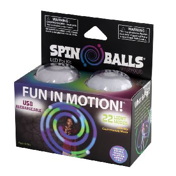 Spinballs Glow.0 LED Rechargeable Poi Set