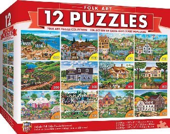 Folk Art 12 Pack Puzzle Bundle