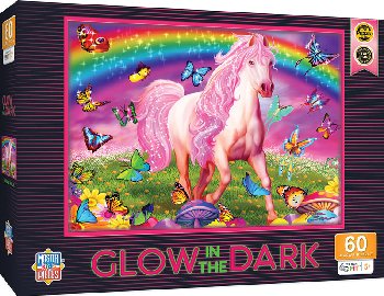 Glow in the Dark Rainbow World Puzzle (60 piece)