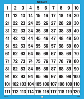 120 Number Board (11" x 13")