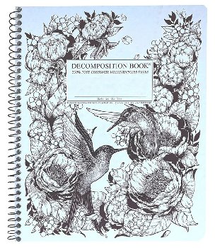Hummingbirds XL Decomposition College-Ruled Book (9" x 11")