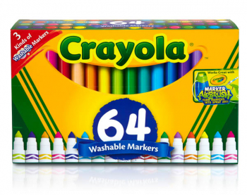 Crayola Washable Broad Line Markers 64 count