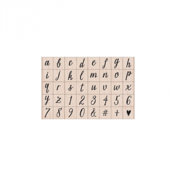 Casual Letters & Numbers Stamp in a Wooden Box