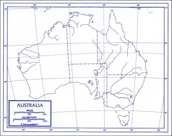 Australia Map Paper single (8+" x 11")