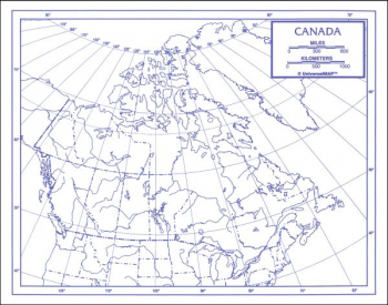 Canada Map Paper single (8+" x 11")